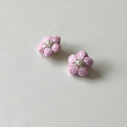 SAKURA橤桜刺繍イヤリング 4枚目の画像