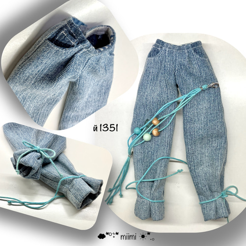 AnAn LLC　デニム/ワイドパンツ/ウエスト紐ベルト/ライトブルー BPF01_221_2210-52068_0700?$