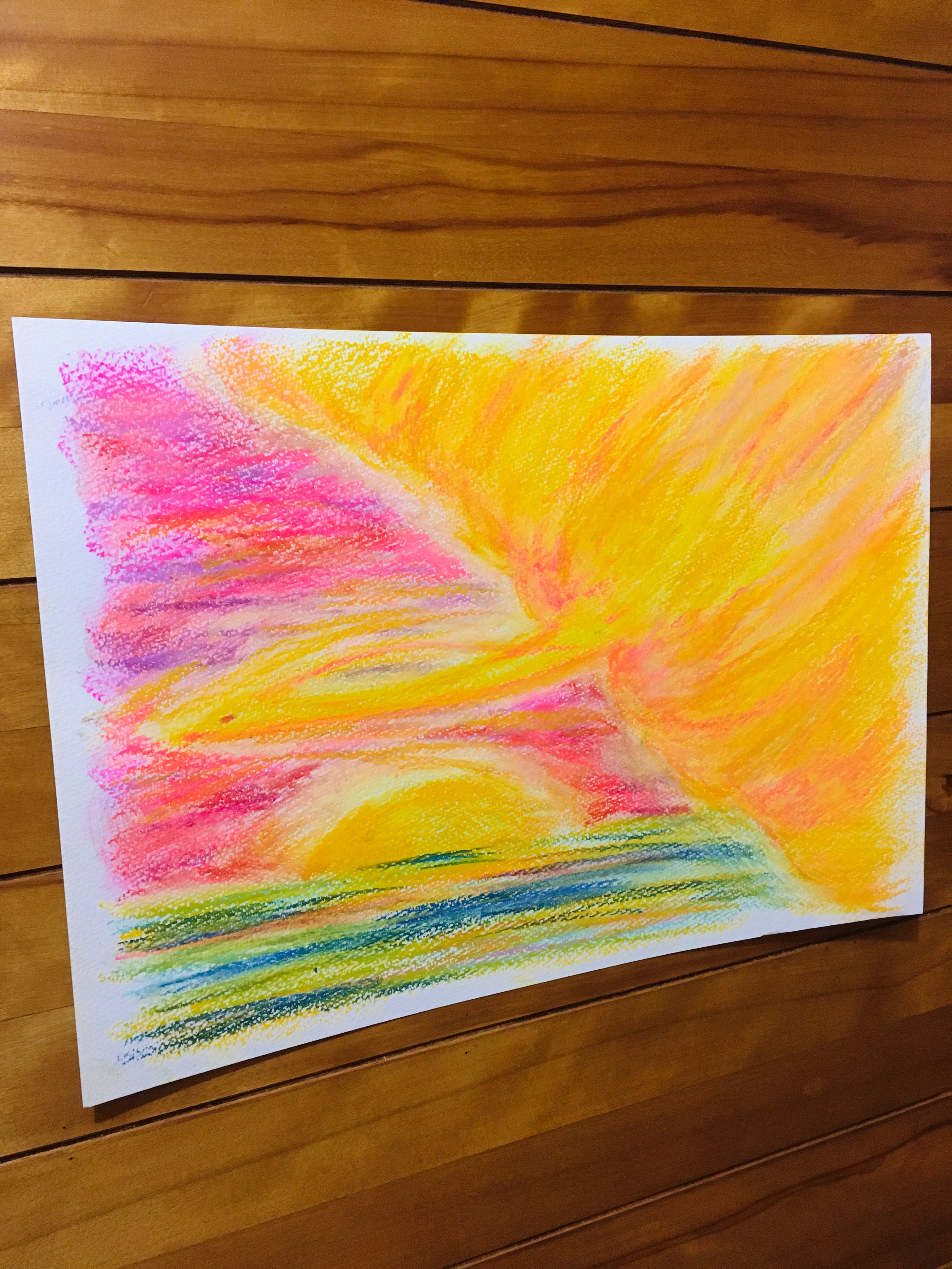 朝焼けの海にて