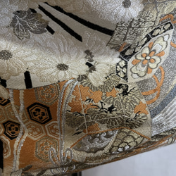 帯リメイク ショルダーバッグ 正絹　アンティーク　御所車　着物リメイク　 7枚目の画像