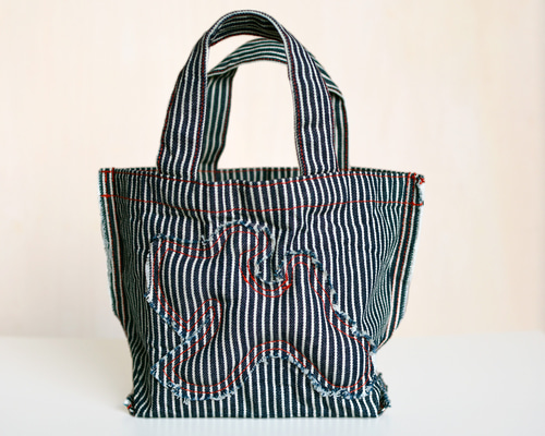 国産デニムで作った、ぷくぷくシュナの☆minimini☆トートバッグ05