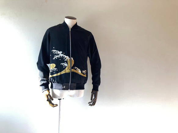 ハンドメイド　着物リメイク　ジャケット　M 6枚目の画像