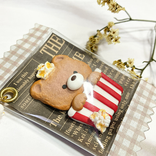 ♡食べかけミニどーなつ♡ くま チャーム フェイクスイーツ