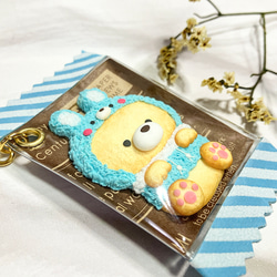 くまさんクッキー♡うさぎパーカー　スイーツ　ケーキ　フェイクスイーツ ミニチュア　バックチャーム　Cookie 4枚目の画像