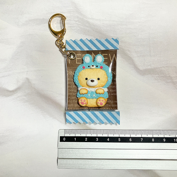 くまさんクッキー♡うさぎパーカー　スイーツ　ケーキ　フェイクスイーツ ミニチュア　バックチャーム　Cookie 6枚目の画像