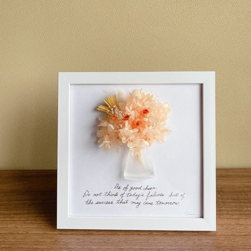 ハンドメイド シーグラスアート シーグラスフラワーアート 花のある