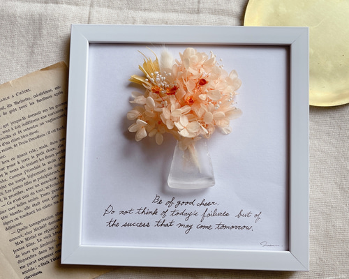 ハンドメイド シーグラスアート シーグラスフラワーアート 花のある