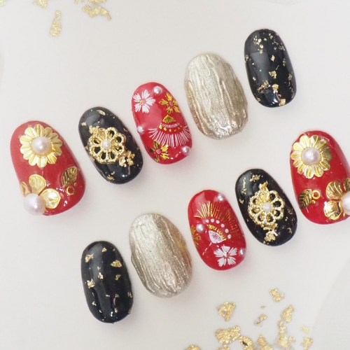 ネイルチップオーダー卒業式成人式ブライダル