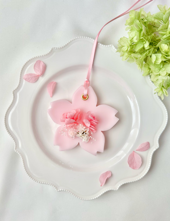 桜香る アロマワックスサシェ ︎無料ラッピング sakura candle 春 サシェ アロマキャンドル 2枚目の画像