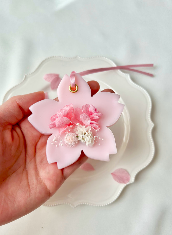 桜香る アロマワックスサシェ ︎無料ラッピング sakura candle 春 サシェ アロマキャンドル 3枚目の画像
