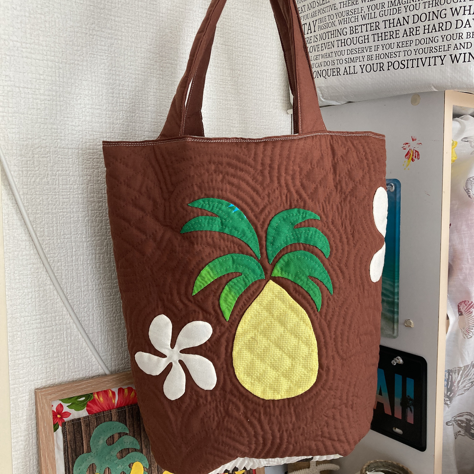 ハワイアンキルトハンドメイドバック ハンドメイド ハワイアンキルトバッグ - メルカリ
