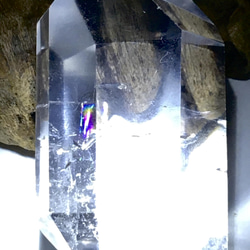 レインボー✨　エンジェルブレッシング　ダブルポイント  水晶　クリスタル　磨き 6枚目の画像