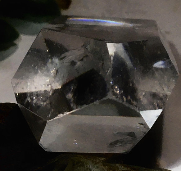 レインボー✨　エンジェルブレッシング　ダブルポイント  水晶　クリスタル　磨き 4枚目の画像