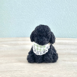 羊毛フェルト トイプードル ブラック T108♡黒・トイプードルの羊毛