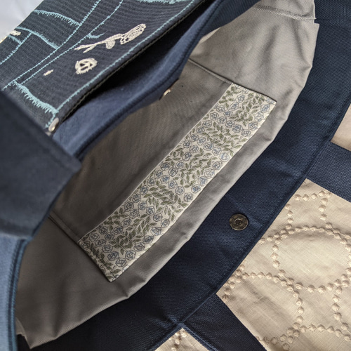 ミナペルホネン【rosy/tamborin】ノアールトートバッグ【受注制作