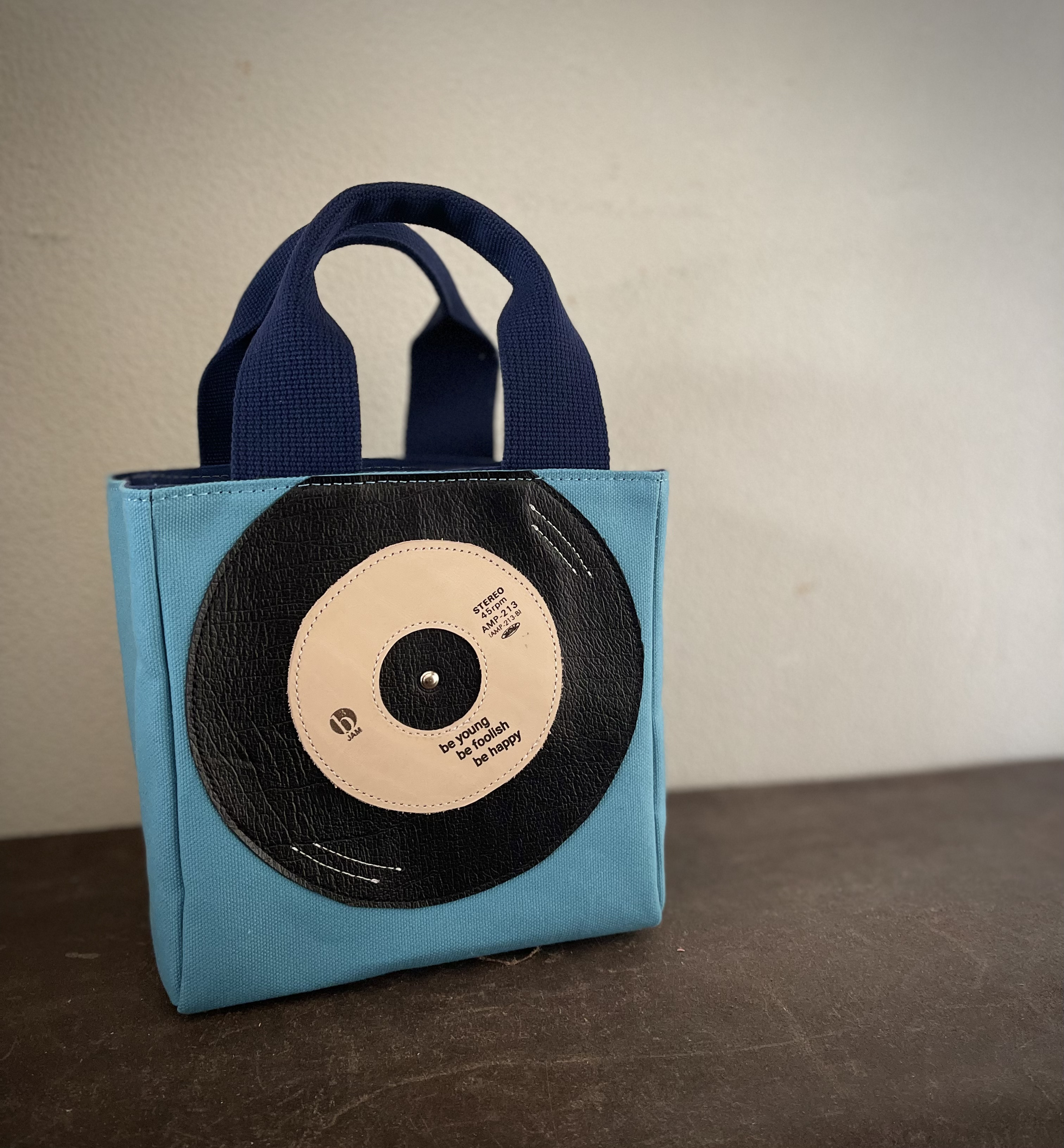 ☆受注生産 EPレコードバッグ 帆布x革 ハンドバッグ B3JAM ☆受注生産 EPレコードバッグ 帆布x革 ハンドバッグ B3JAM
