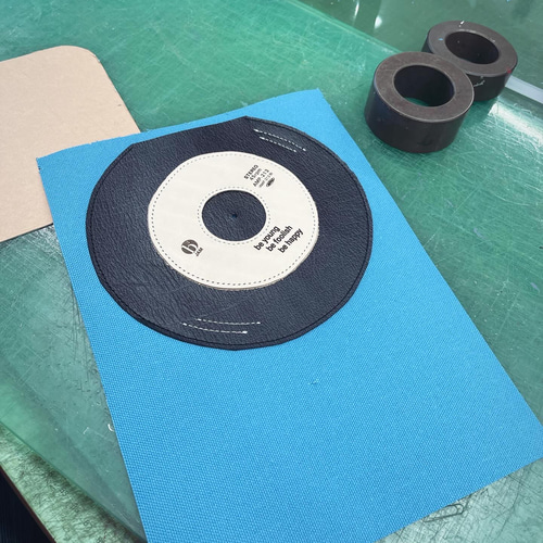 ☆受注生産 EPレコードバッグ 帆布x革 ハンドバッグ B3JAM