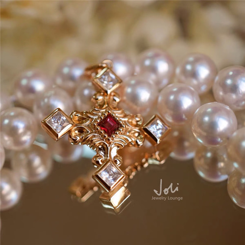 1 日の4時 天然レッドスピネル ビザンチン キラキラ ペンダントトップ