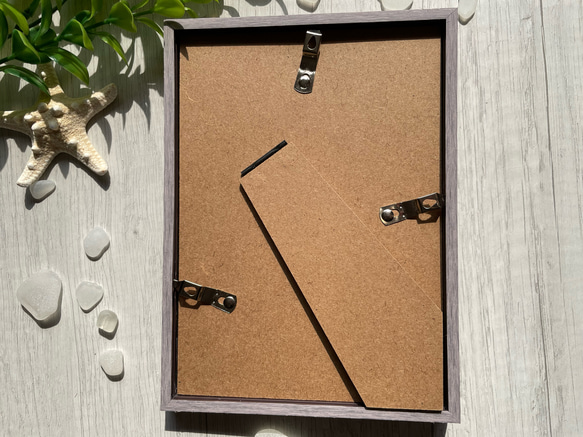 シーグラス　シマエナガ　ツリー　木に止まる鳥　シーグラスアート　インテリア雑貨　ガラス　海　置物　壁掛け 5枚目の画像