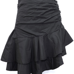 Irregular Frill Mermaid Mini Skirt (black) ミニスカート ブラック 黒 ストリ 5枚目の画像