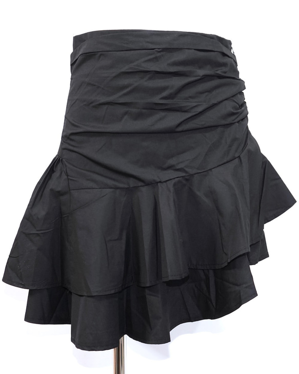 Irregular Frill Mermaid Mini Skirt (black) ミニスカート ブラック 黒 ストリ 5枚目の画像