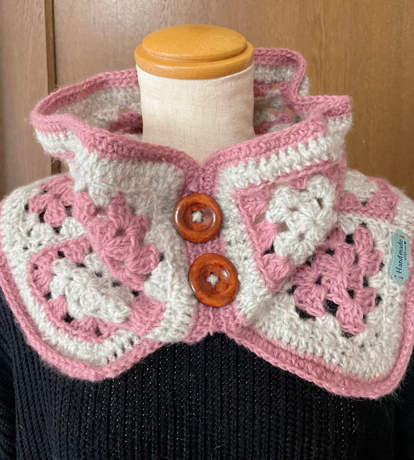 モチーフ編みネックウォーマーꕤ•ᴗ• ネックウォーマー eri小屋 通販