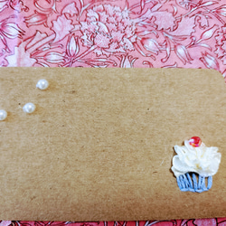 【ミニカード·カップケーキ】紙刺繍メッセージカードミニ　　5枚セット 3枚目の画像
