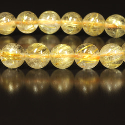 【お試し価格】７ミリ 一点物 ゴールド ルチルブレスレット３８ｇ ＯＲ２２ 金針水晶 お守り効果 合格祈願 ギフト 12枚目の画像