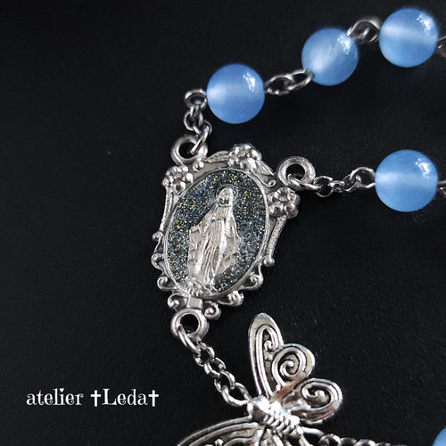 ☆シーブルーカルセドニー ロザリオ☆ ~Sea Blue Chalcedony~ ☆シーブルーカルセドニー ロザリオ☆ ~sea blue chalcedony