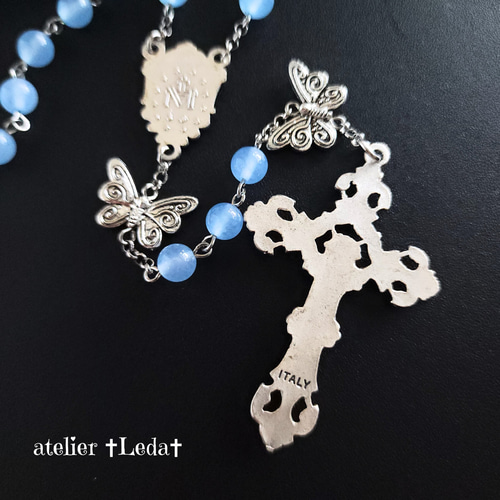 ☆シーブルーカルセドニー ロザリオ☆ ~sea blue chalcedony~ ☆シーブルーカルセドニー ロザリオ☆ ~sea blue chalcedony