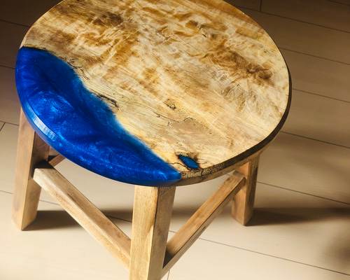スツール　栃の木　レジン　イス　チェア 0aa15bd07a031364a0a4d86a4fff1c