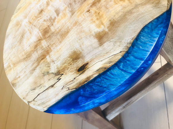 スツール　栃の木　レジン　チェア　観葉植物 