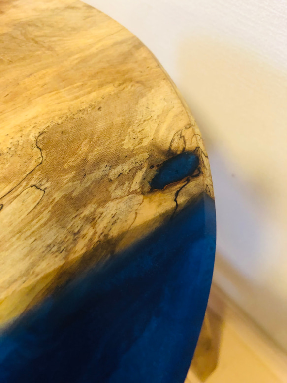 スツール　栃の木　レジン　チェア　観葉植物 