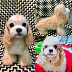 オーダー 羊毛フェルト　犬　ぬいぐるみ　ペットロス　うちの子　20cm BonBon☆Sucre 5枚目の画像