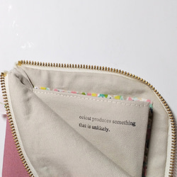 刺繍入り布製コンパクト財布（ナマケモノ） 4枚目の画像