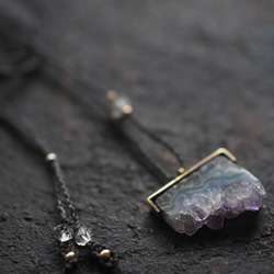 amethyst brass necklace (utsurai) 12枚目の画像