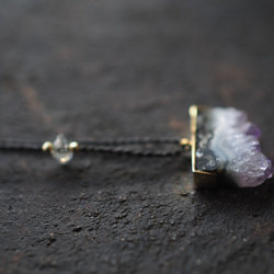 amethyst brass necklace (utsurai) 11枚目の画像