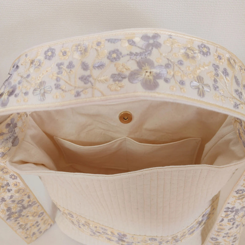 異国の組み合わせが情緒あふれる】韓国ヌビ×インド刺繍リボン たっぷり