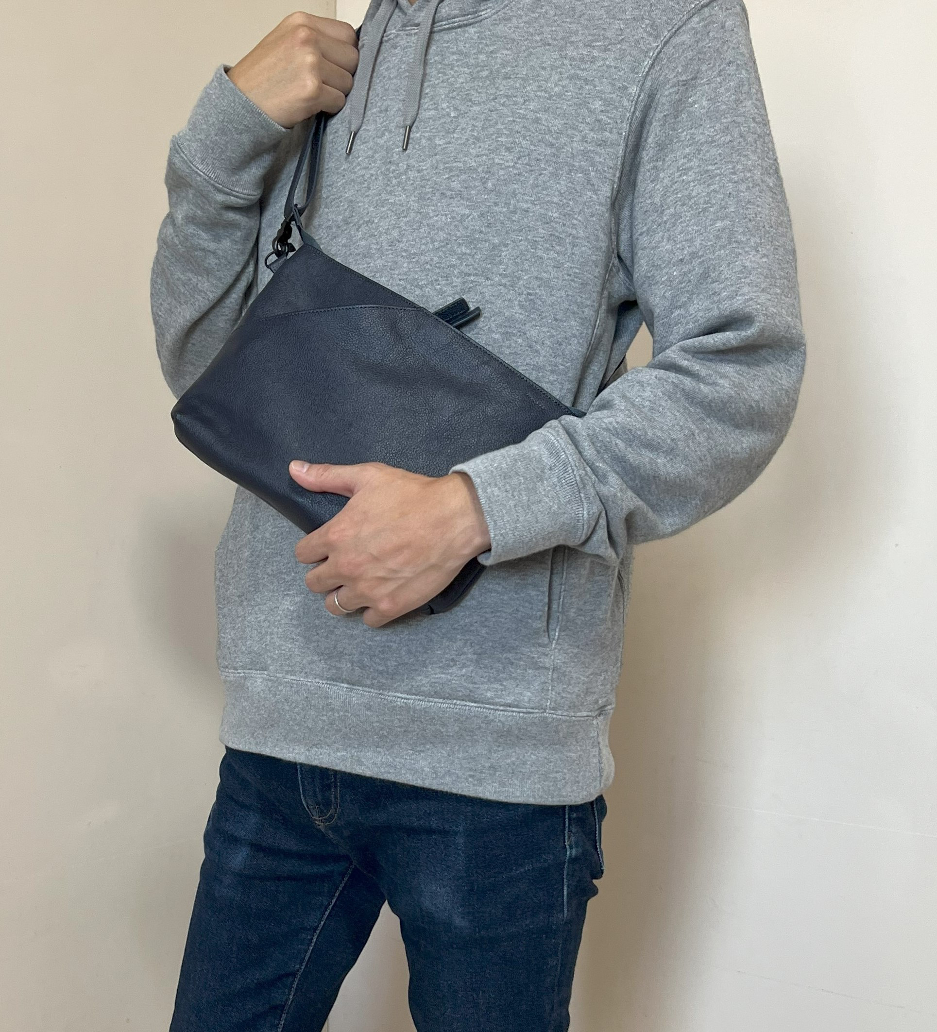 ネイビー 超美品　BLACK LABEL ショルダーバッグ　サコッシュ　ネイビー