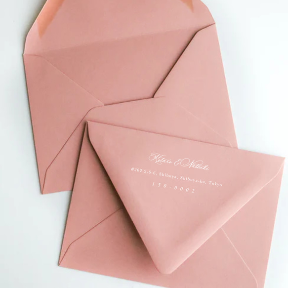 【宛名印刷可】お洒落な招待状封筒 Euroflap 海外封筒 #Dusty Pink 1枚目の画像