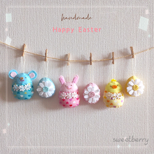 新作♡ Happy イースターガーランド♡ 春の女神さまのお祝い♪ 雑貨