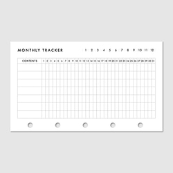 《M5サイズ》習慣化に最適なマンスリートラッカー／システム手帳リフィル【CBM5_CL01】 3枚目の画像