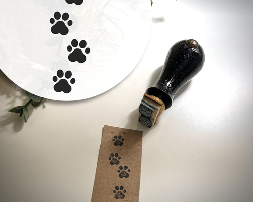 猫足ガラスペン　 茶猫　肉球スタンプ　ハンドメイド 08788e86c089df6a32b2cdef0af101