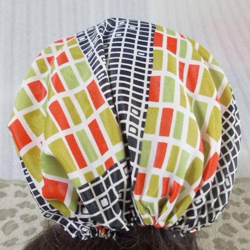 難有難隠し 帽子 27*48㌢ 個性的な 格子意匠 キャップ 室内帽子 化繊