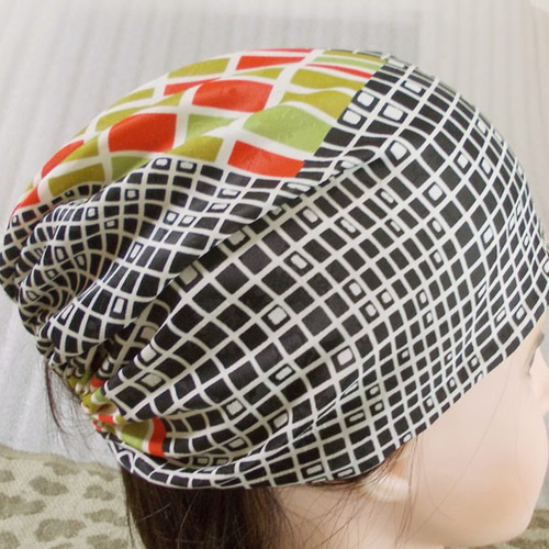 難有難隠し 帽子 27*48㌢ 個性的な 格子意匠 キャップ 室内帽子 化繊