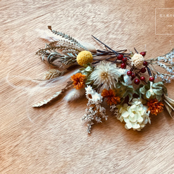 ラスト！ ヘッドドレス ユーカリ グリーン 白 ホワイト パンパスグラス