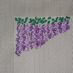 藤の花の手刺繍ランチョンマット 4枚目の画像