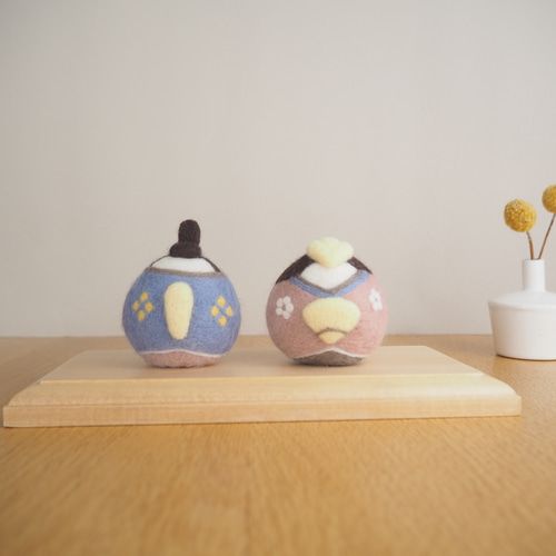受注制作・7日以内に発送】北欧カラーがかわいい おひなさま お雛様