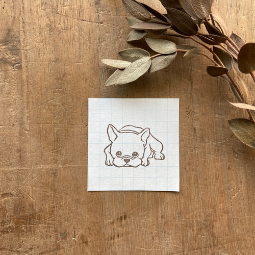 ミリ様❤フレンチブルドッグ 印鑑スタンド♡ あざとかわいい フレンチブルドッグ 犬 はんこ スタンプ いぬ ハンコ