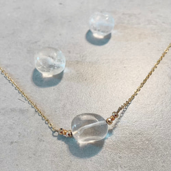 天然クリスタルのシンプルチョーカー・ネックレス　～ natural crystal necklace  ～ 4枚目の画像